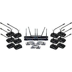VocoPro Digital-Conference-12 12-Channel UHF Wireless Conference Microphone System, 902-927.2mHz