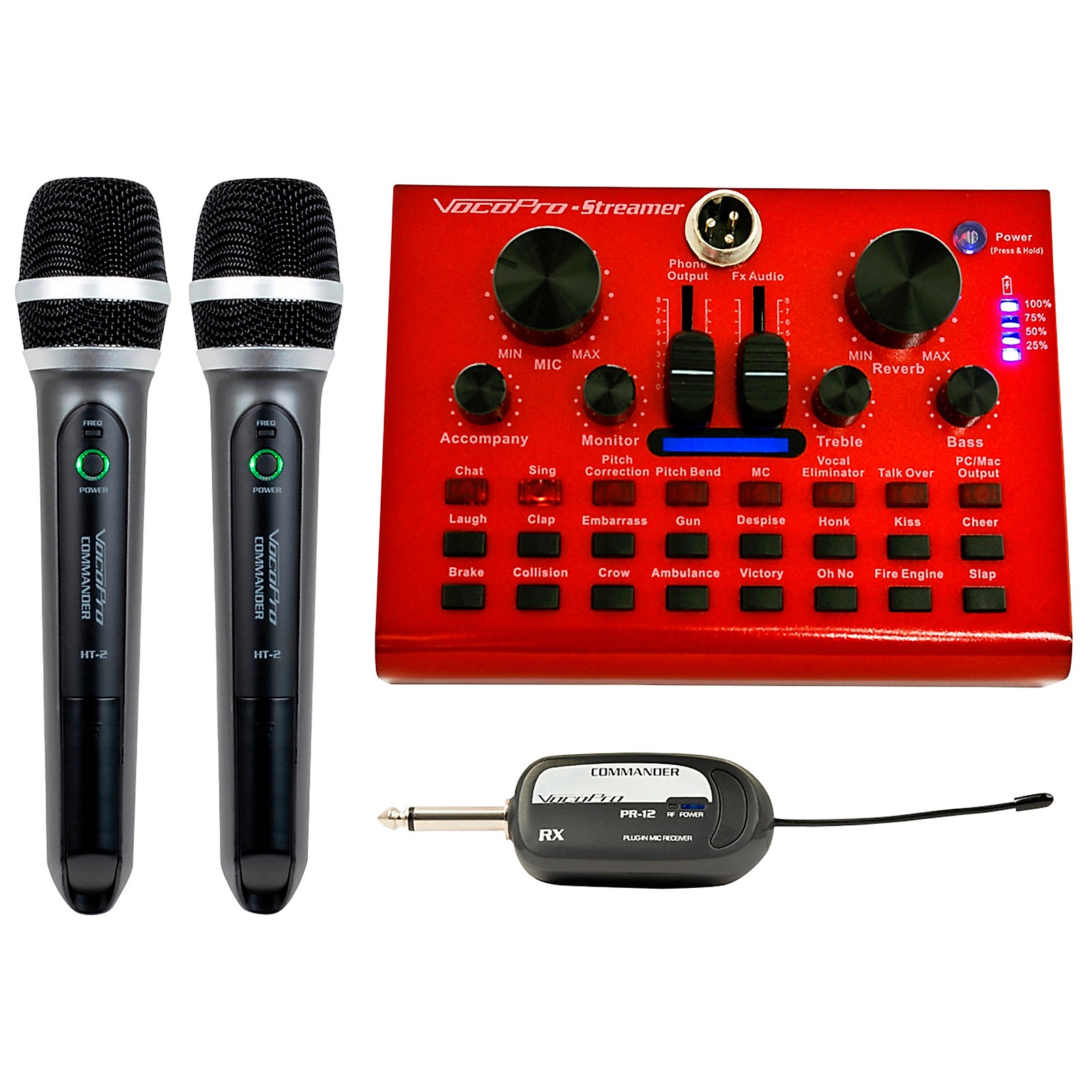 VocoPro Digital Karaoke Mixer/USB Interface with Dual Wireless