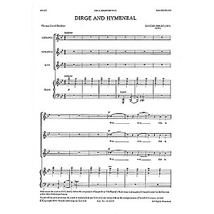 Novello Dirge and Hymeneal SSA Composed by Gustav Holst