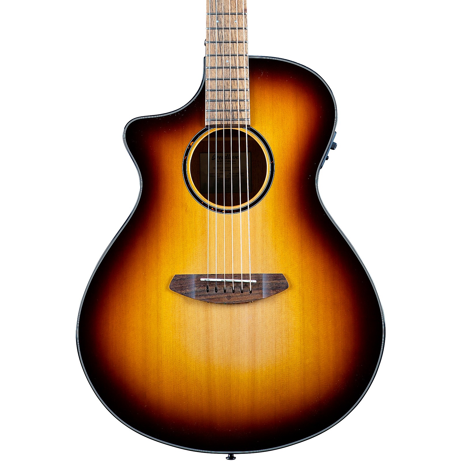 Breedlove Discovery S CE LH Red Cedar African Mahogany Concert Left Handed Acoustic Electric Guitar Music Arts