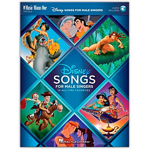 Music Minus One Disney Songs for Male Singers 10 All-Time Favorites with Fully Orchestrated Backing Tracks Book/Audio Online
