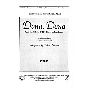 Transcontinental Music Dona Dona SATB arranged by Joshua Jacobson