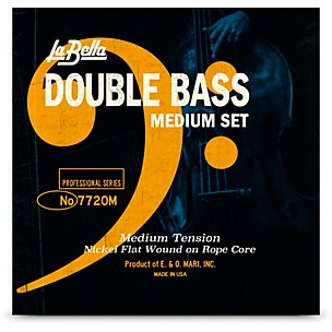 LaBella Double Bass Nickel Flat Wound on Rope Core String Set