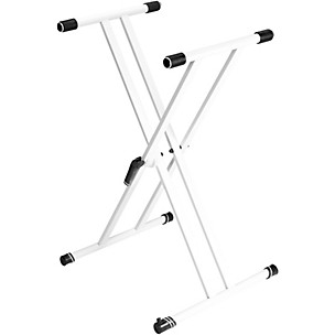 Gravity Stands Double X-Braced Keyboard Stand - White