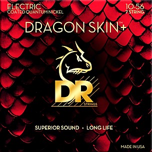 DR Strings Dragon Skin+ Coated Accurate Core Technology 7-String Nickel Electric Guitar Strings