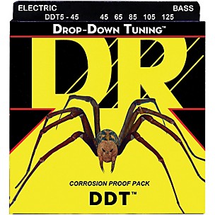 DR Strings Drop Down Tuning Medium 5-String Bass Strings (45-125)