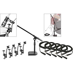 Musician's Gear Drum Microphone Mount Kit with Cables