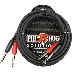 Pig Hog Dual 1/4" - 1/4" TS Cable