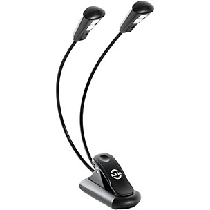 K&M Dual Head Music Stand 2 LED FlexLight