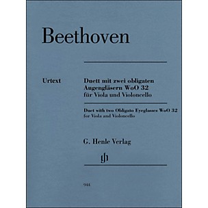 G. Henle Verlag Duet with Two Obligato Eyeglasses Woo32 for Viola And Violoncello By Beethoven / Platen