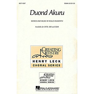 Hal Leonard Duond Akuru SSAA composed by Rollo Dilworth