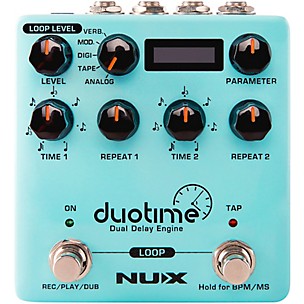 NUX Duotime Dual Delay Engine Effects Pedal