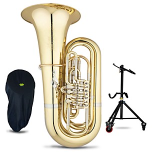 Eastman EBB562 Professional Series 4-Valve 4/4 BBb Tuba with Tuba Essentials Stand Pack