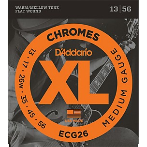 D'Addario ECG26 Chromes Medium Gauge Electric Guitar Strings