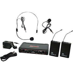 Galaxy Audio EDXR/38SV Dual-Channel Wireless Headset and Lavalier System