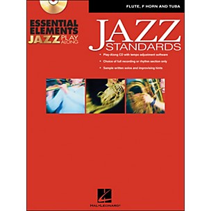 Hal Leonard EE Jazz Play Along: Jazz Standards Flute, F Horn And Tuba Book/CD-Rom