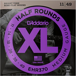 D'Addario EHR370 Guitar Strings Half Rounds Medium