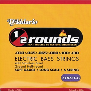 D'Addario EHR71-6 SHR Bass 6-String Soft Long String Set