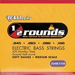 D'Addario EHR71M Bass Half Round Soft / Medium