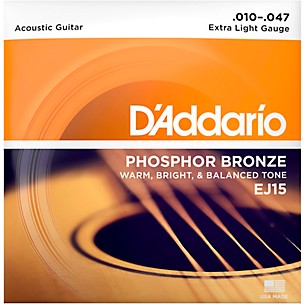 EJ15 Phosphor Bronze Extra Light Acoustic Strings - (10-47)