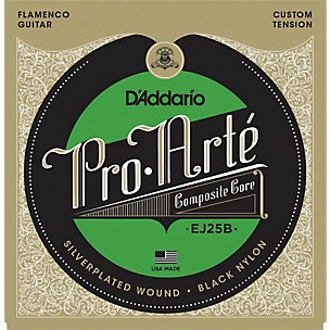 D'Addario EJ25B Pro-Arte Composites Flamenco Guitar Strings - Black Nylon