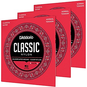 D'Addario EJ27N-3D Normal Tension Classical Guitar Strings 3-Pack