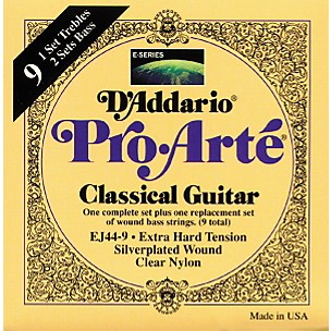 D'Addario EJ44-9 Pro-Arte SP Extra Hard/9 Acoustic Strings Set