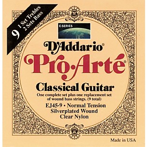 D'Addario EJ45-9 Pro Arte SP Normal/9 Acoustic Strings Set
