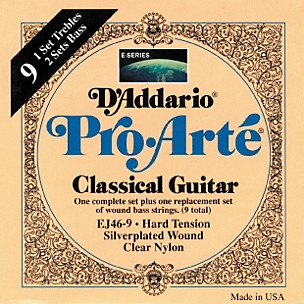 D'Addario EJ46-9 Pro Arte SP Hard/9 Classical Strings Set