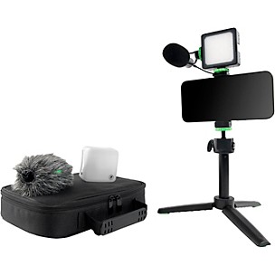 Mackie EM-93MK Complete Vlogger Kit with Dagger Microphone, Variable Temp. LED Light and Tripod
