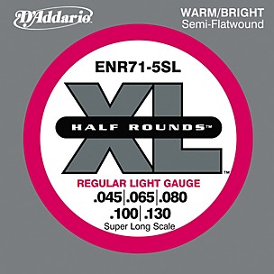 D'Addario ENR71-5SL Half Rounds Super Long Scale Light 5-String Bass Strings