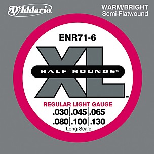 D'Addario ENR71-6 Half Rounds Light 6-String Bass Strings