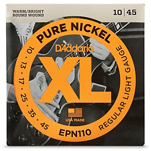 D'Addario EPN110 Pure Nickel Electric Guitar Regular Light Strings