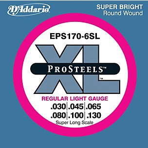 D'Addario EPS170-6SL Regular Light 6-String Long Scale Bass Strings - (30-130)