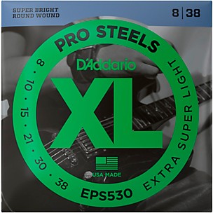 D'Addario EPS530 ProSteels Extra Super Light Electric Guitar Strings