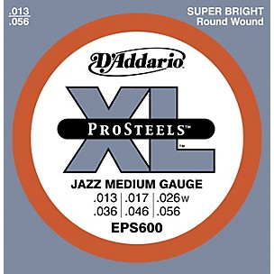D'Addario EPS600 ProSteels Jazz Medium Electric Guitar Strings