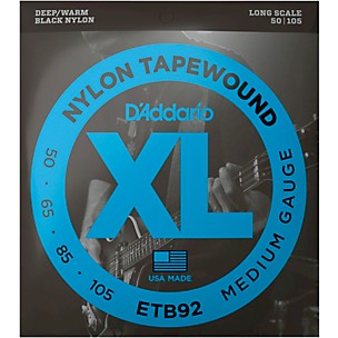 D'Addario ETB92 Nylon Tapewound Medium Gauge Bass Strings