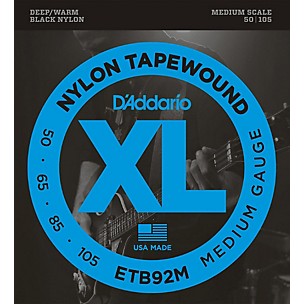 D'Addario ETB92M Medium Tapewound Bass Guitar Strings Medium Scale