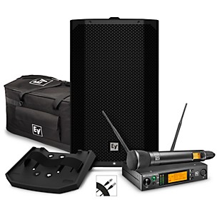 Electro-Voice EVERSE 12 12" 400W Weatherized Battery-Powered Loudspeaker With RE3 Wireless Handheld ND76 Microphone Set, Duffel Bag & Accessory Tray