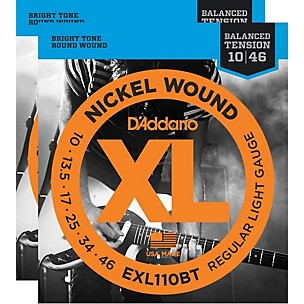 D'Addario EXL110BT Balanced Tension Lite Electric Guitar Strings (2-Pack)