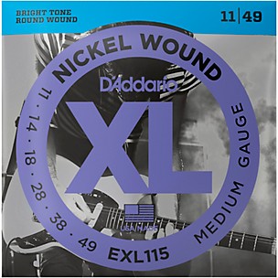 D'Addario EXL115 Nickel Blues/Jazz Electric Guitar Strings Single-Pack