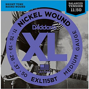 D'Addario EXL115BT Balanced Tension Medium Electric Guitar Strings - Single Pack