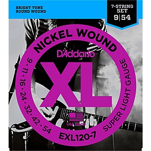 D'Addario EXL120-7 Super Lite 7-String Electric Guitar Strings update 111518