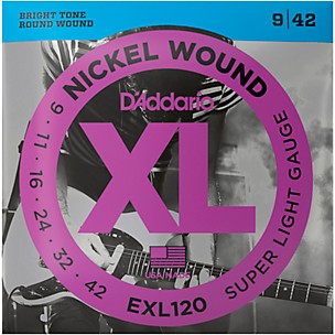 D'Addario EXL120 Nickel Super Light Electric Guitar Strings Single-Pack