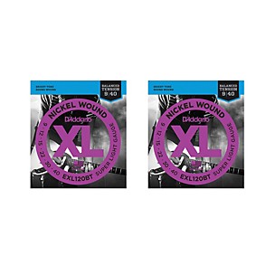 D'Addario EXL120BT Balanced Tension X-Lite Electric Guitar Strings (2-Pack)