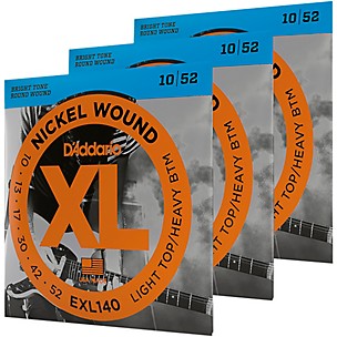 D'Addario EXL140 Light Top/Heavy Bottom Electric Guitar Strings 3-Pack