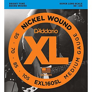 D'Addario EXL160SL Medium Nickel Wound Super Long Scale Bass Strings