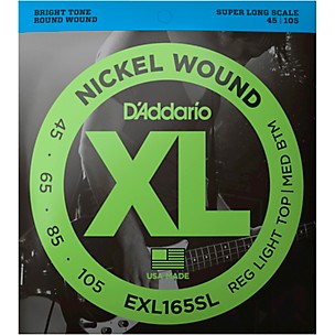 D'Addario EXL165SL Regular Light Top/Medium Bottom Nickel Wound Super Long Scale Bass Strings