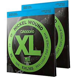 D'Addario EXL165TP Twin-Pack Bass Guitar Strings