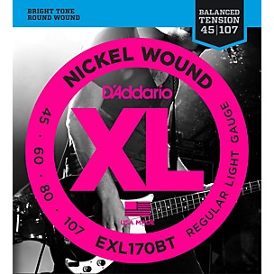 D'Addario EXL170BT Balanced Tension 45-107 Long Scale Electric Bass String Set